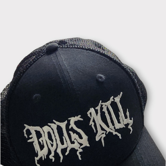 Dolls Kill Trucker Hat Embroidered Logo Snap Back Baseball Cap - Picture 6 of 10